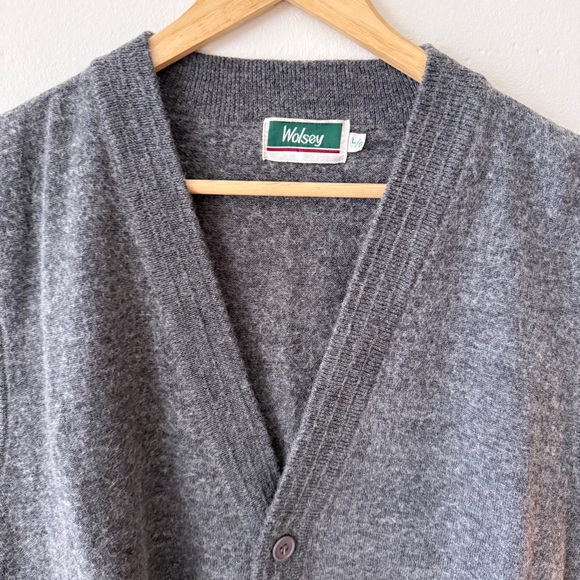 17 ✏️Vintage Wolsey | Size Large | Dark Grey Sweater Vest Grandpa Core Academia - Picture 6 of 9